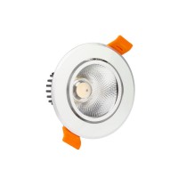 Foco Downlight LED COB Direccionable Circular 7W Plata