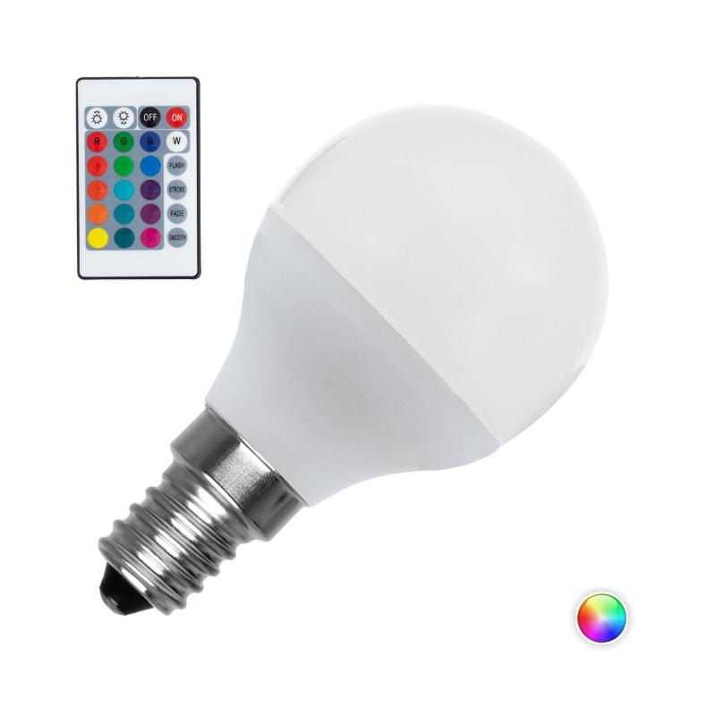 Imagem de Lâmpada Regulável LED E14 4.5W 450 lm G45 RGBW