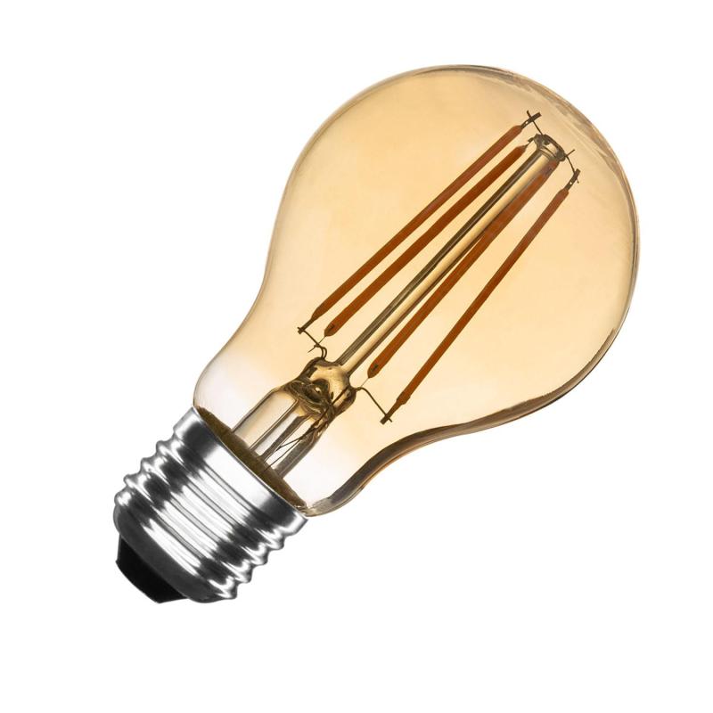 Produto de Lâmpada Filamento LED E27 6W 540 lm Regulável A60 Gold