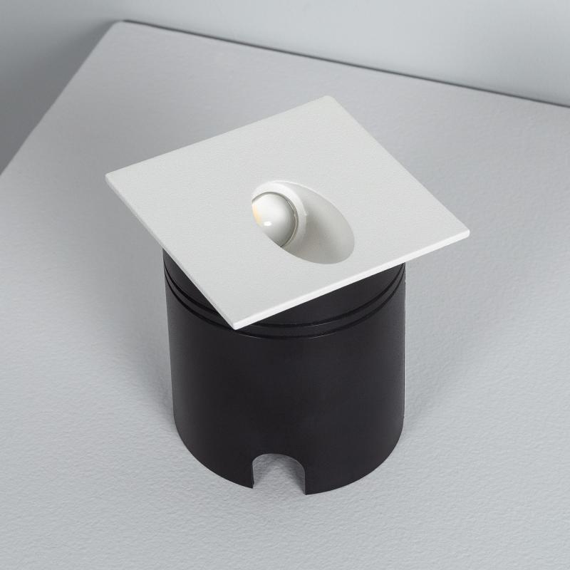 Imagen de Baliza Exterior LED 3W Empotrable Pared Cuadrado Blanco Ellis