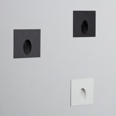 Imagen de Baliza Exterior LED 3W Empotrable Pared Cuadrado Blanco Ellis