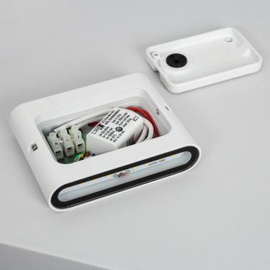 Produto de Aplique de Parede Exterior LED 6W Iluminação Dupla Cara Quadrado Branco Zeus
