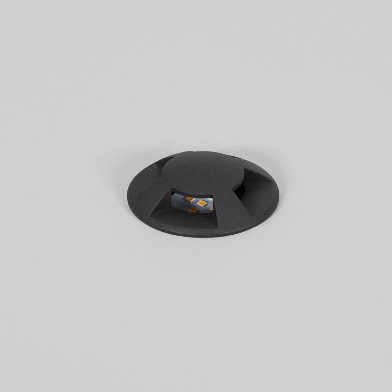 Imagen de Baliza Exterior LED Empotrable Suelo 4L 24V DC Loto Negro