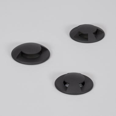 Imagen de Baliza Exterior LED Empotrable Suelo 4L 24V DC Loto Negro