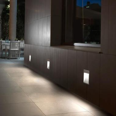 Imagen de Baliza Exterior LED 27.5W Empotrable Pared Micenas Square Gris Urbano LEDS-C4 05-E128-Z5-EH