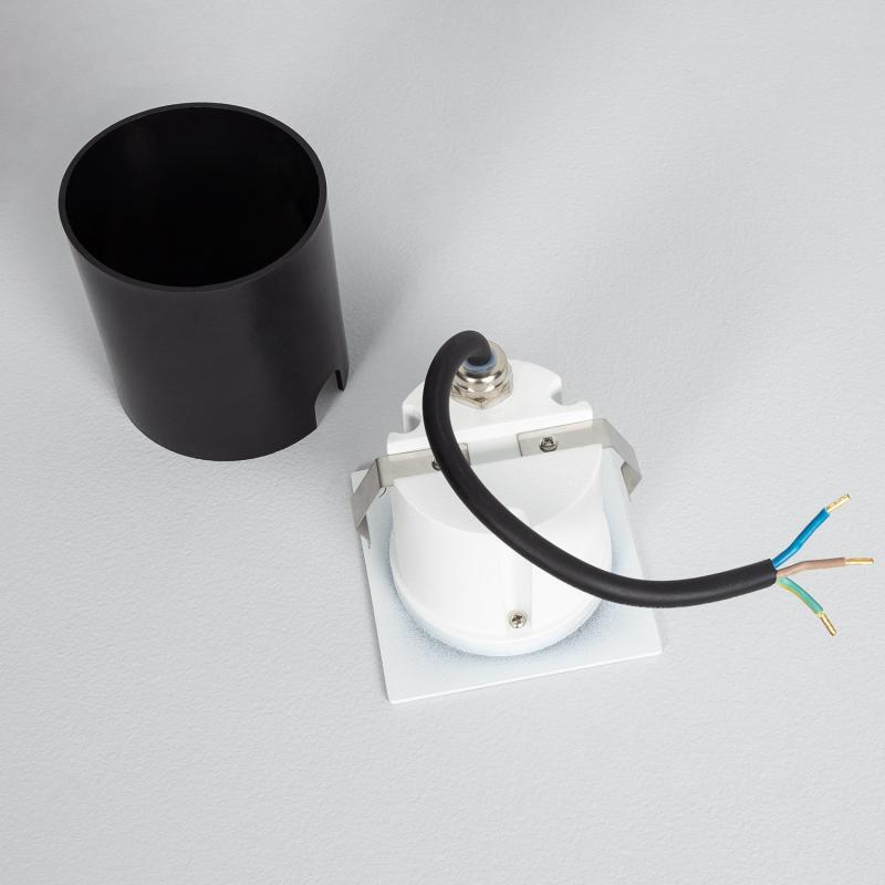 Imagem de Baliza Exterior LED 3W Encastrável Parede Quadrada Branca Coney 