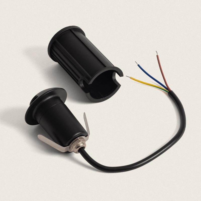Imagem de Baliza Exterior LED 1W Encastrável de Chão Letso 2L Preta
