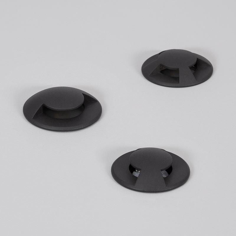 Imagen de Baliza Exterior LED Empotrable Suelo 1L 24V DC Loto Negro