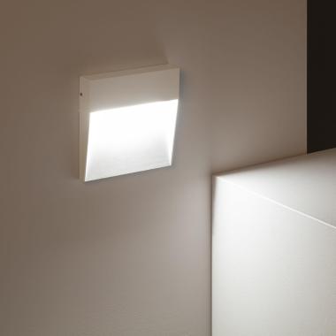 Imagem de Aplique de Parede LED 6.5W de Alumínio Quadrado Jade Branco
