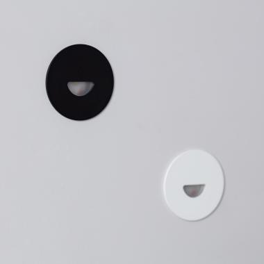 Imagen de Baliza Exterior LED 2W Empotrable Aluminio Pared Circular Negro Guell