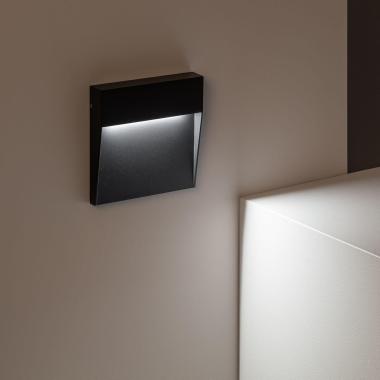 Imagem de Aplique de Parede LED 6.5W de Alumínio Quadrado Jade Preto