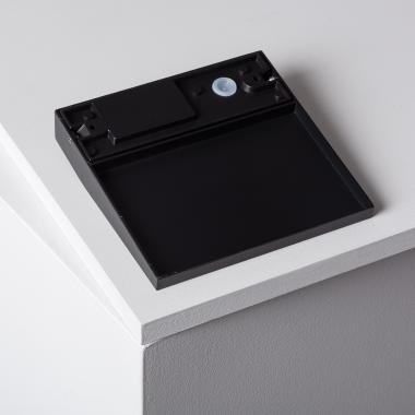 Imagem de Aplique de Parede LED 6.5W de Alumínio Quadrado Jade Preto
