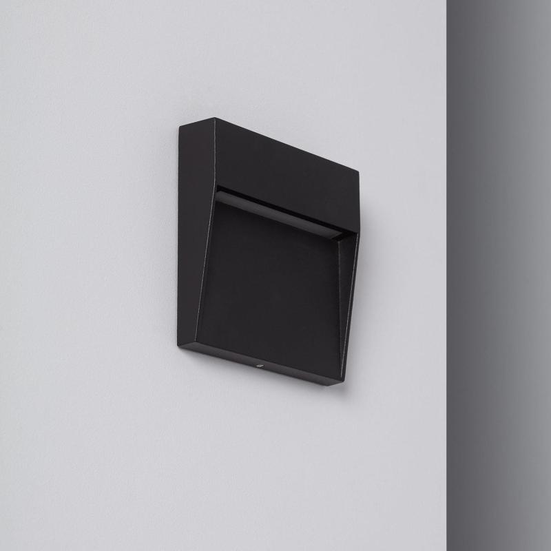 Imagem de Aplique de Parede LED 4W de Alumínio Quadrado Jade Preto