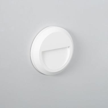 Produto de Baliza Exterior LED Superfície Parede Circular Branco Edulis