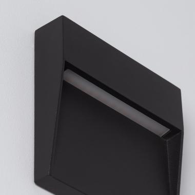 Imagem de Aplique de Parede LED 4W de Alumínio Quadrado Jade Preto