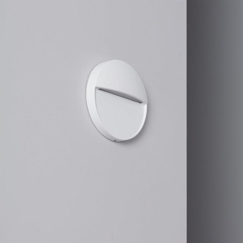 Imagem de Aplique de Parede LED 4W de Alumínio Circular Jade Branco