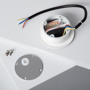 Producto de Baliza Exterior LED 3W Empotrable Pared Circular Blanco Wabi
