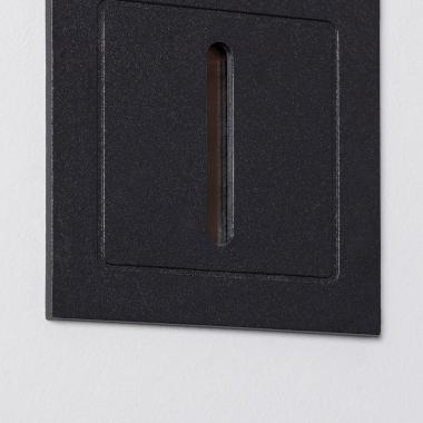Imagem de Baliza Exterior LED 3W Encastrável de Parede Preto Linear Wabi