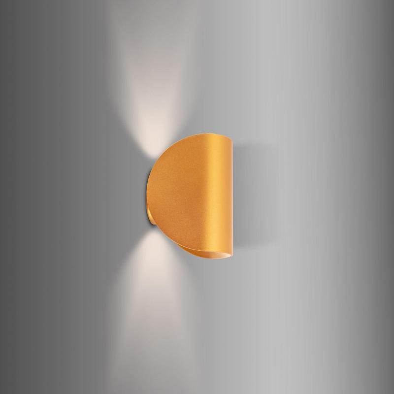 Imagem de Aplique de Parede LED 6W de Alumínio Iluminação Dupla Gaia  Dourado
