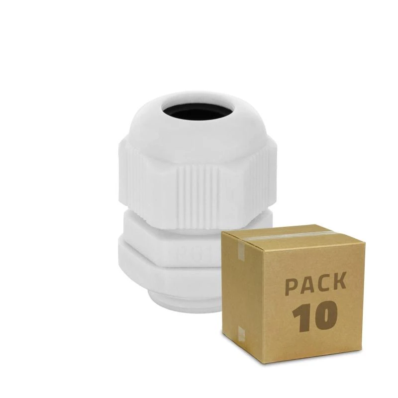 Imagem de Pack 10 unidades Prensaestopa Nylon IP68 Vários Tamanhos