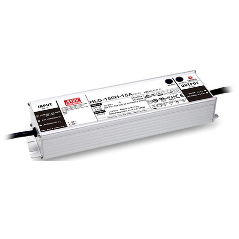 Imagen de Driver MEAN WELL IP65 100-240V Salida 13.5-17V 6-10A 150W HLG-150H-15A