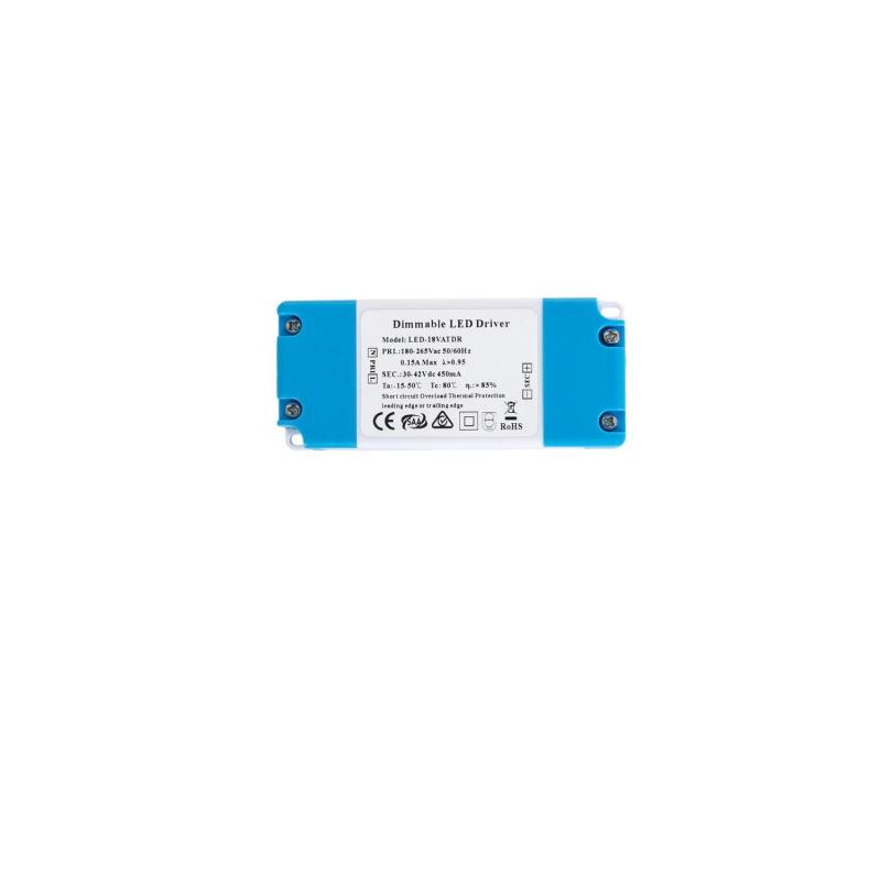 Imagem de Driver Regulável TRIAC 180-265V No Flicker Saída 30-42V 450mA 18W
