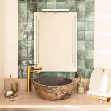 Produto de Espelho Casa de Banho com Luz LED e Anti-embaçante 70x50 cm Taif 
