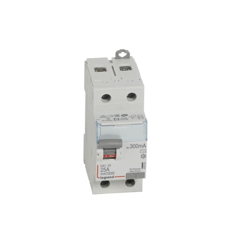 Imagen de Interruptor Diferencial Industrial 2P 300mA 25-63A 10kA Clase AC LEGRAND DX³ 411524