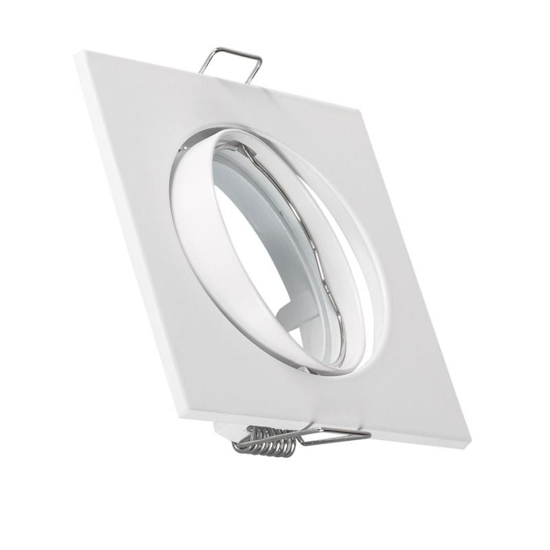 Imagen de Aro Downlight Cuadrado Basculante para Bombilla LED GU10 / GU5.3 Corte Ø 72 mm
