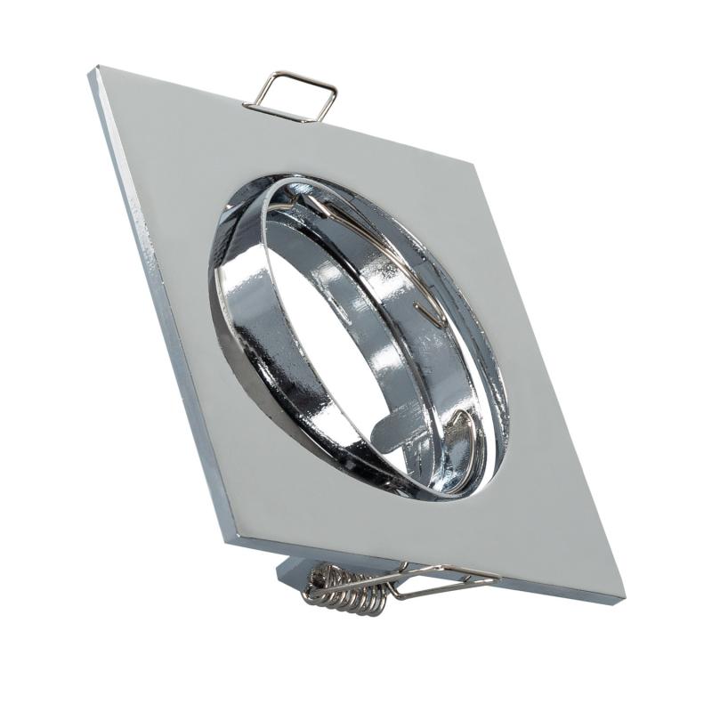 Imagem de Aro Downlight Quadrado Basculante para Lâmpada LED GU10/GU5.3 Corte Ø 72 mm