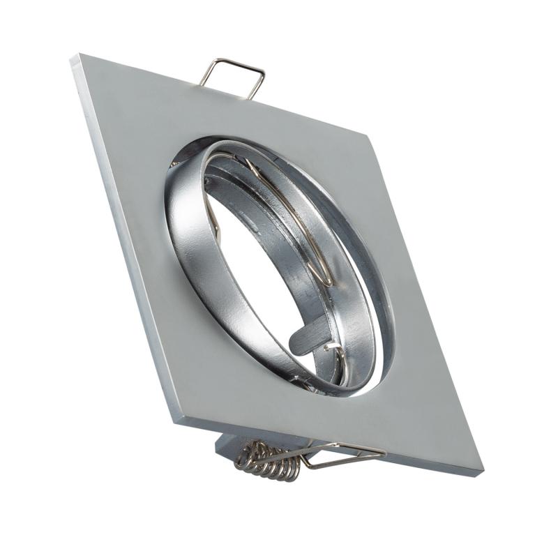 Imagen de Aro Downlight Cuadrado Basculante para Bombilla LED GU10 / GU5.3 Corte Ø 72 mm