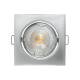 Imagen de Aro Downlight Cuadrado Basculante para Bombilla LED GU10 / GU5.3 Corte Ø 72 mm
