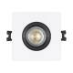 Imagem de Aro Downlight Quadrado Basculante para Lâmpada LED GU10 / GU5.3 Corte Ø80 mm