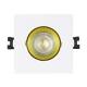 Imagen de Aro Downlight Cuadrado Basculante de Colores para Bombilla LED GU10 / GU5.3 Corte Ø80 mm