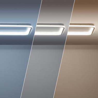 Imagem de Plafon LED 50W Retangular Metal 900x600 mm CCT Seleccionável Allharo Imagem de Plafon LED 50W Retangular Metal 900x600 mm CCT Seleccionável Allharo