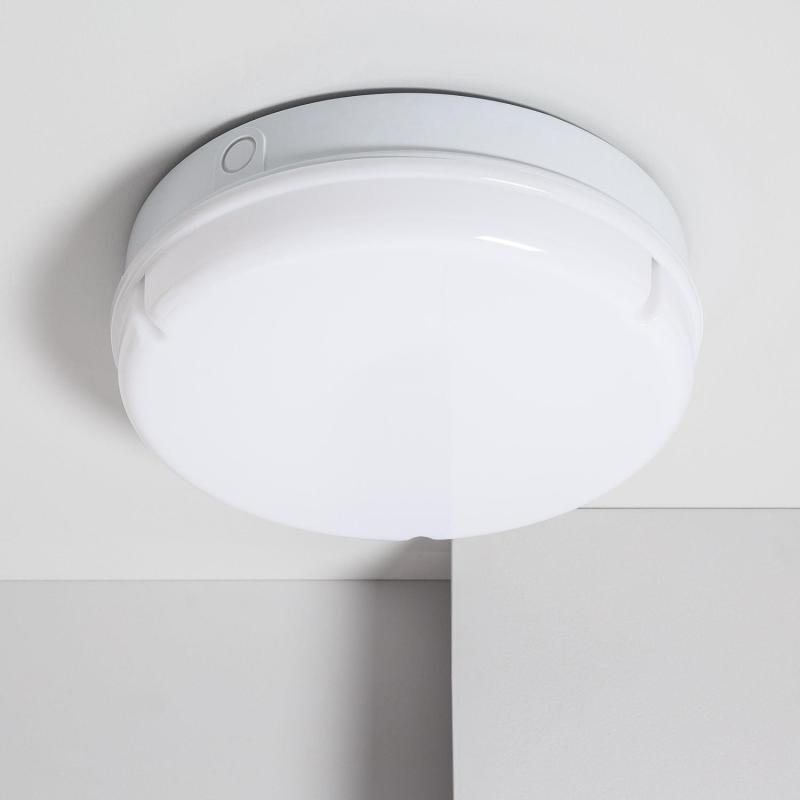 Imagem de Plafón LED 24W Circular para Exterior Ø285 mm IP65 com Sensor de Movimento PIR e Luz de Emergência IP65 Hublot 
