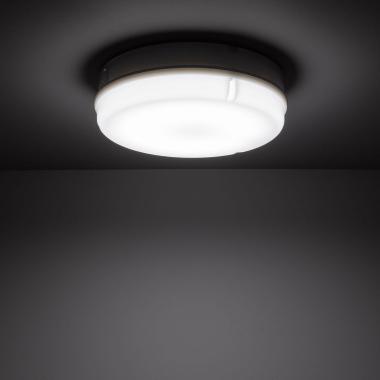 Imagem de Plafón LED 24W Circular para Exterior Ø285 mm IP65 com Sensor de Movimento PIR e Luz de Emergência IP65 Hublot 