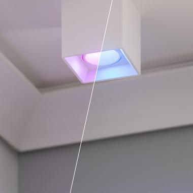 Imagem de Aplique de Teto LED 5W RGBW WiFi Regulável Branco Jaspe