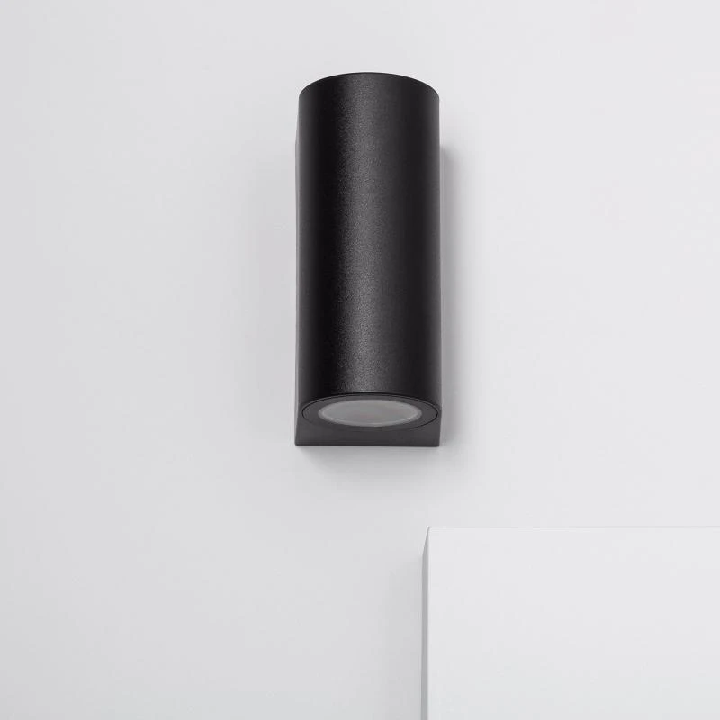 Imagem de Aplique de Parede Exterior Iluminação Dupla Gala Preto