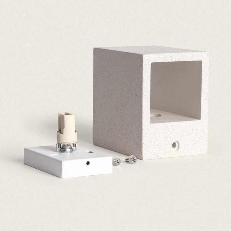 Imagem de Aplique de Parede Cimento Iluminação Dupla Batam Imagem de Aplique de Parede Cimento Iluminação Dupla Batam