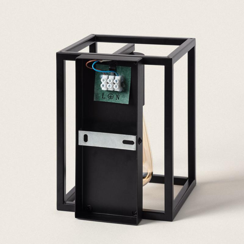 Imagen de Aplique de Pared Metal Crate Negro