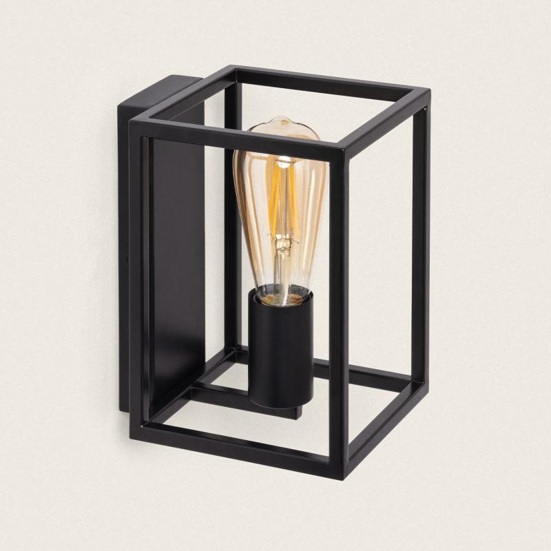 Imagen de Aplique de Pared Metal Crate Negro