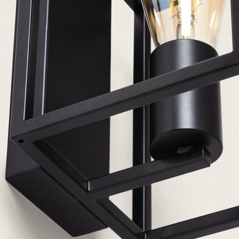 Imagen de Aplique de Pared Metal Crate Negro