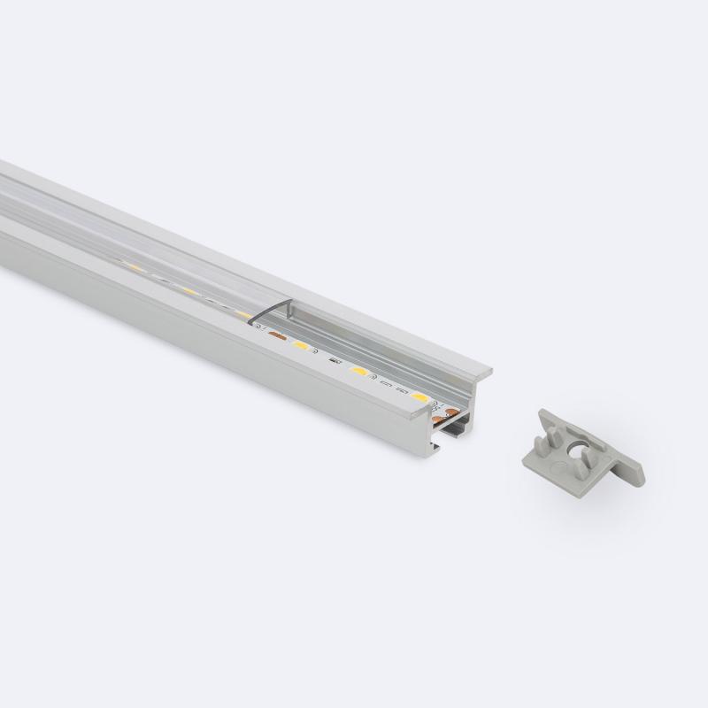 Imagen de Perfil de Aluminio Empotrable para Techo con Clips para Tiras LED hasta 12 mm