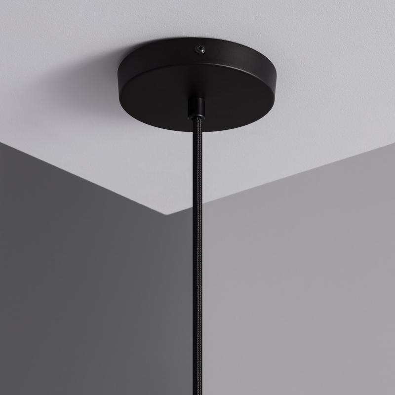 Imagen de Lámpara Colgante con Cable Textil Negro sin Pantalla