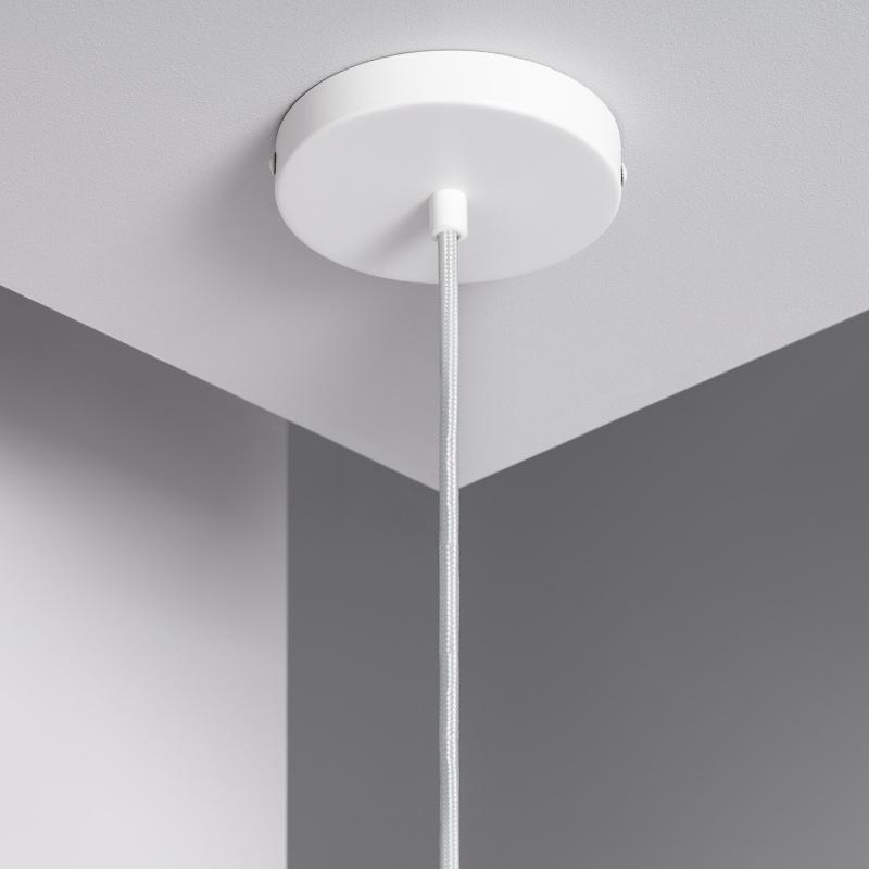 Imagen de Lámpara Colgante con Cable Textil Blanco sin Pantalla