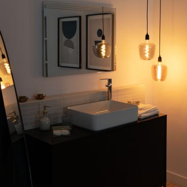 Imagem de Suporte com Porta Lâmpadas para Candeeiro Suspenso Exterior com Cabo PVC 