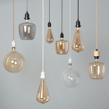 Imagem de Suporte com Porta Lâmpadas para Candeeiro Suspenso Exterior com Cabo PVC 