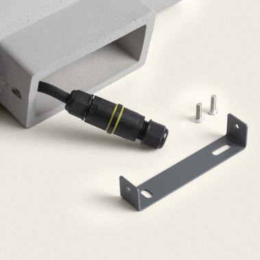 Imagem de Aplique de Parede Exterior Cimento Iluminação DuplaBanjar Rond II