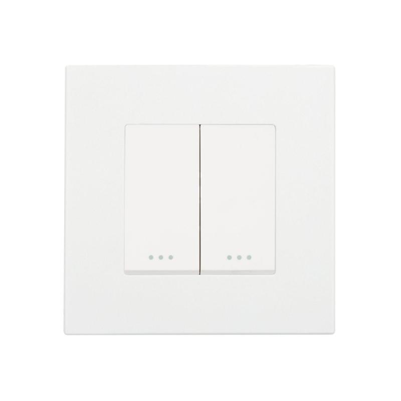 Imagem de Interruptor Pulsador Duplo com Moldura PC Modern